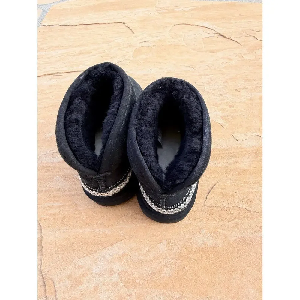 UGG Kids Tasman Ii Slipper | Black | 1019066K-BLK | Authentic Size 12